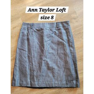 Ann Taylor LOFT  skirt lined size 8 casual work blue